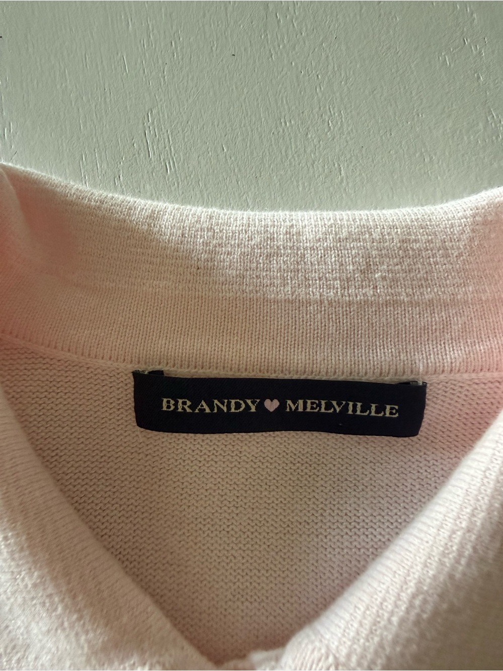 Brandy Melville Baby Pink Peter Pan Collar Cardigan - Picture 2 of 2